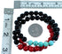 Multicolor And Sterling Silver Southwest Bead Necklace RX114623